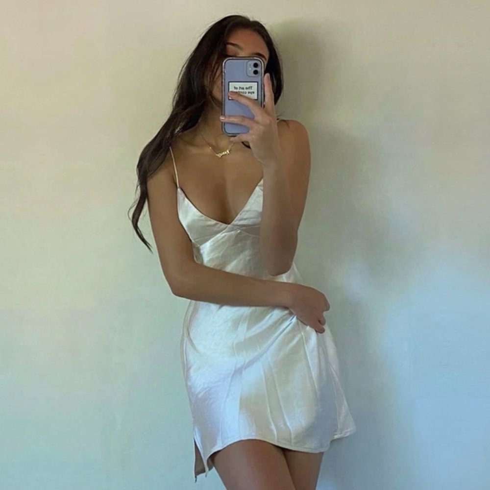 Princess Polly Stargazing Mini Dress in Champagne